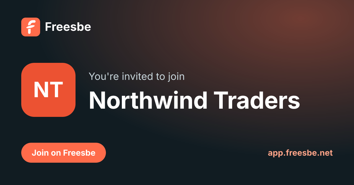 An invite link’s preview: “You’re invited to join Northwind Traders” with the workspace logo