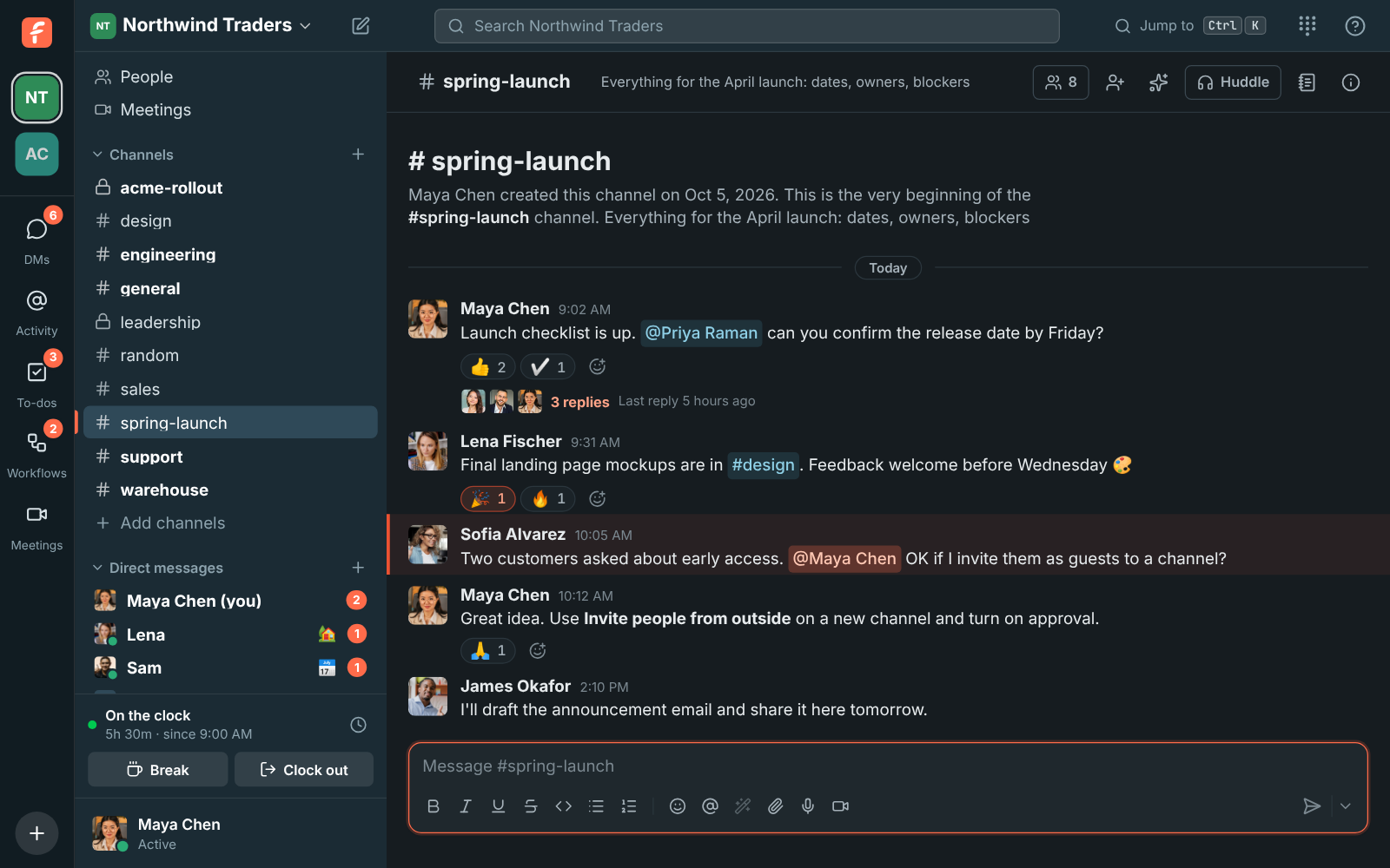 Freesbe in the dark theme
